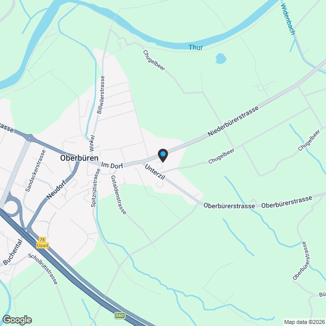 Moderne 4.5-Zimmer-Wohnung mit Balkon in Oberbüren (B4) - Karte