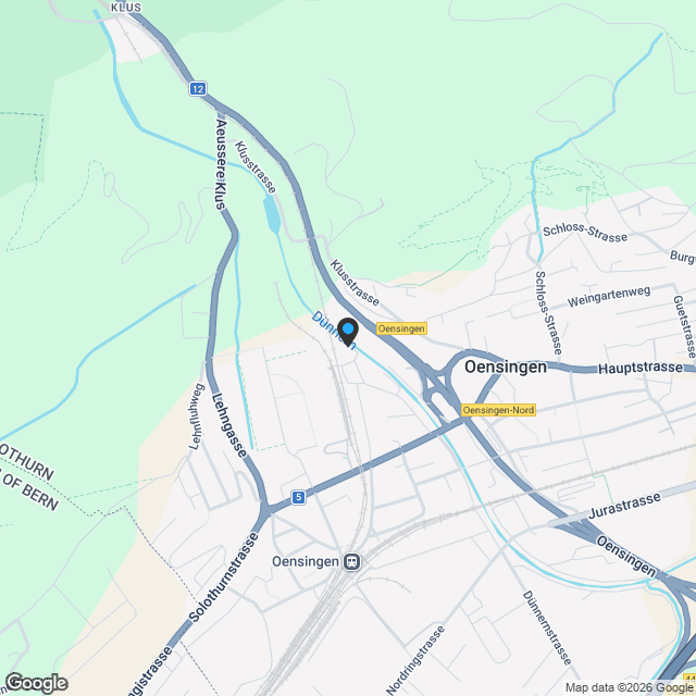 Modernes 5.5-Zimmer-Einfamilienhaus mit Garage und Terrasse in Oensingen - Karte
