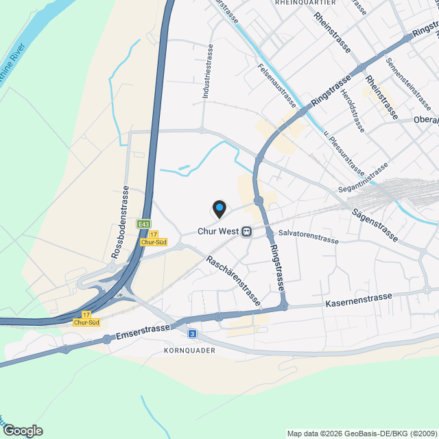 Projektankündigung: Urban² - Kleinbruggen Chur - Karte