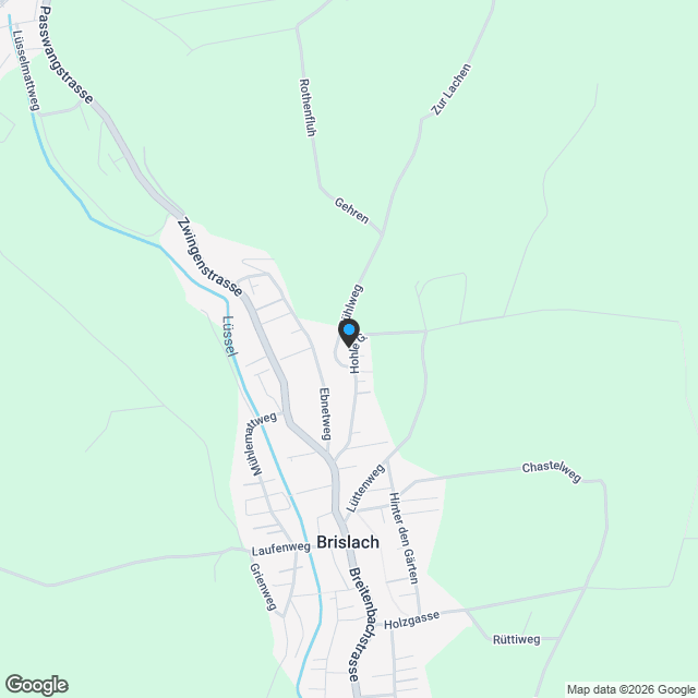 Neubauprojekt Hohle Gasse mit drei 7.5-Zimmer-Reihenhäuser (Haus 3) - Karte