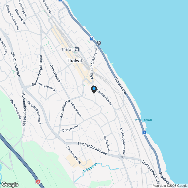 Exklusive 5.5-Zimmer-Dachwohnung mit Seeblick in Thalwil - Karte