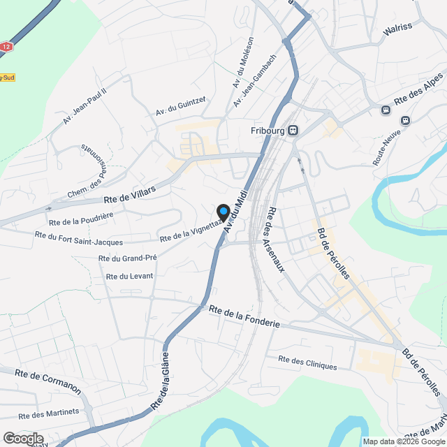 APPARTEMENT NEUF DE 3.5 PIECES AU CENTRE-VILLE DE FRIBOURG - Karte