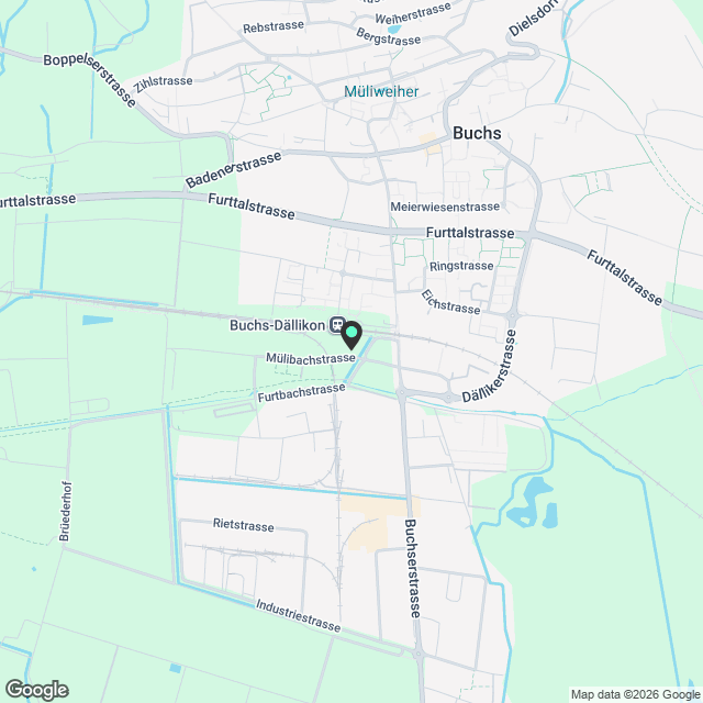 Moderne und neu erstellte 3.5-Zimmer-Dachwohnung an ruhiger Lage in Buchs - Karte