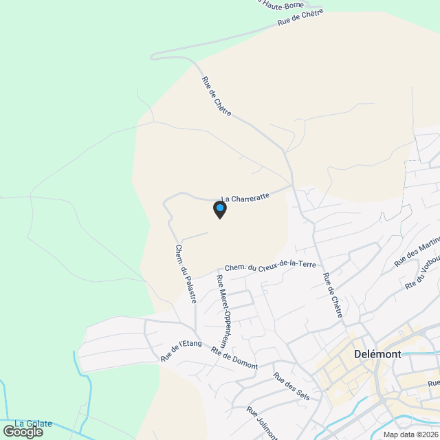 Appartement neuf 3.5 pces en rez de jardin à 5 min. de Delémont - Karte