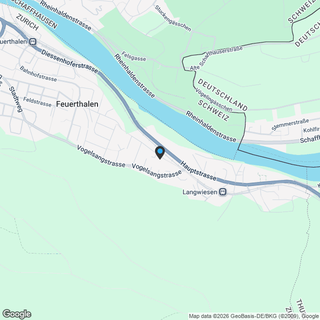 Modernes 6.5-Zimmer-Einfamilienhaus mit Pool und Wellness-Bereich in Feuerthalen - Karte