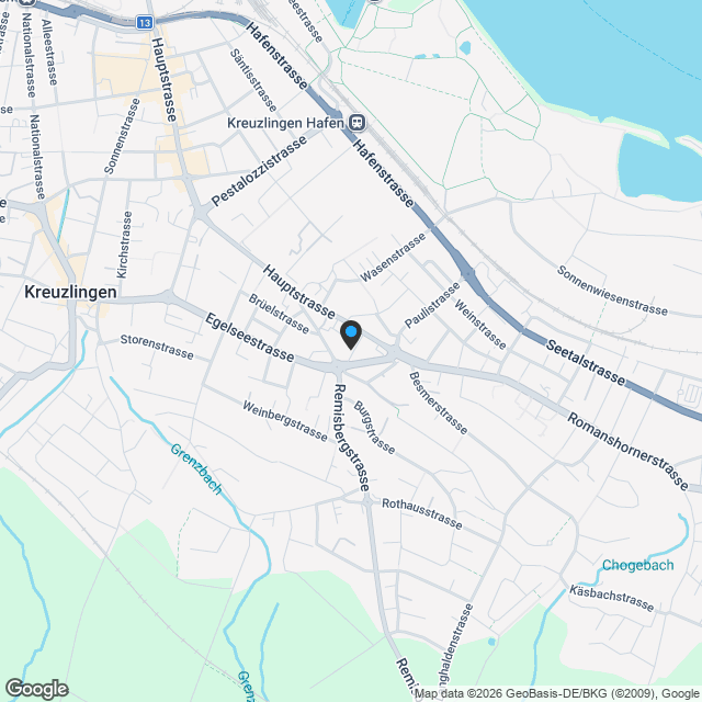 Altbau trifft Neubau: 4.5-Zimmer-Wohnung in Kreuzlingen mit Balkon und Parkplatz - Karte