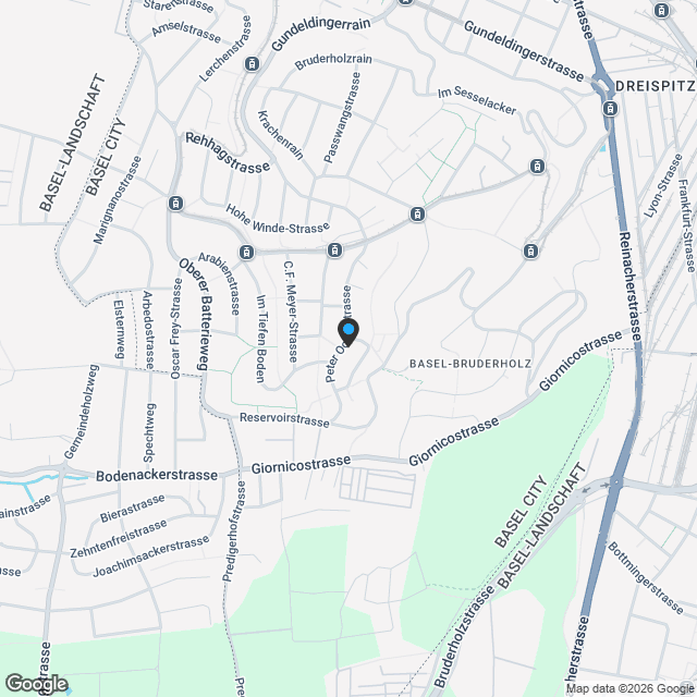 Exklusive und moderne Attika-Wohnung auf dem Bruderholz - B5 - Karte