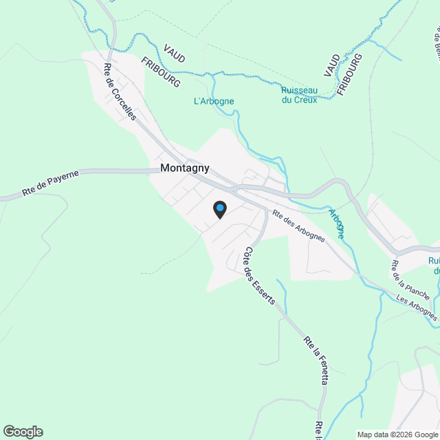 2 villas familiales neuves 5.5 pces à Cousset / FR - Karte