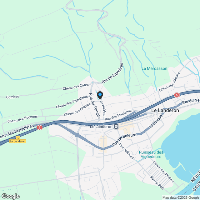 Appartement de 2.5 pièces avec jardin  Le Landeron - Karte