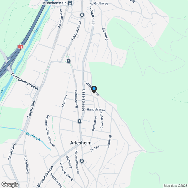 Wohnen mit Weitblick in Arlesheim!- Freistehendes Einfamilienhaus, Haus Nr. 1 - Karte