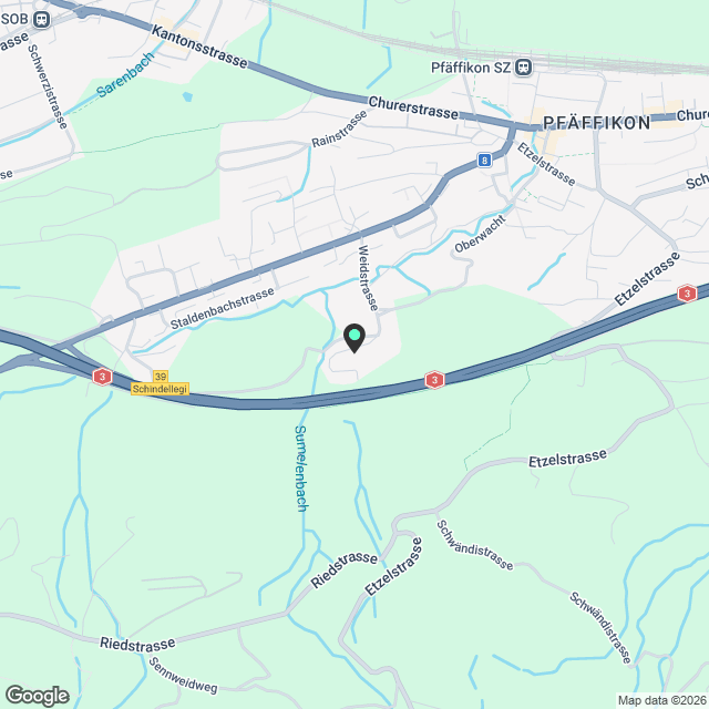 Moderne 2.5-Zimmer-Neubau-Wohnung mit Bergblick und Seeblick in Pfäffikon SZ - Karte