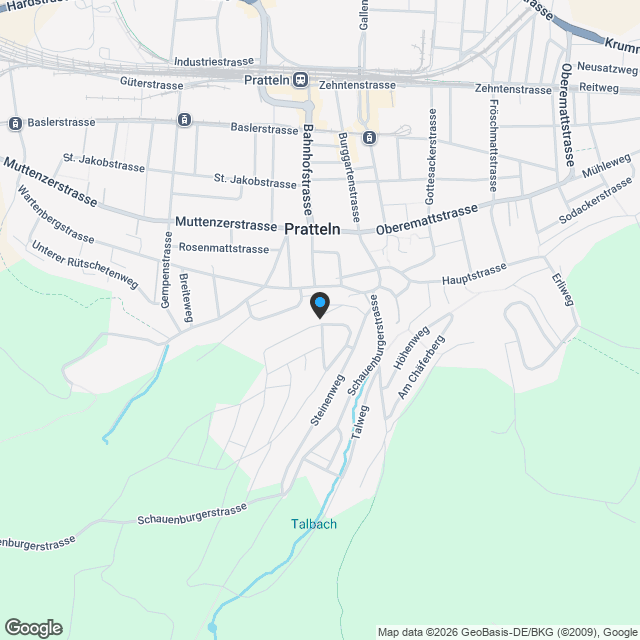 Gartenwohnung mit Atelier - Wohnen über den Dächern von Pratteln - Karte