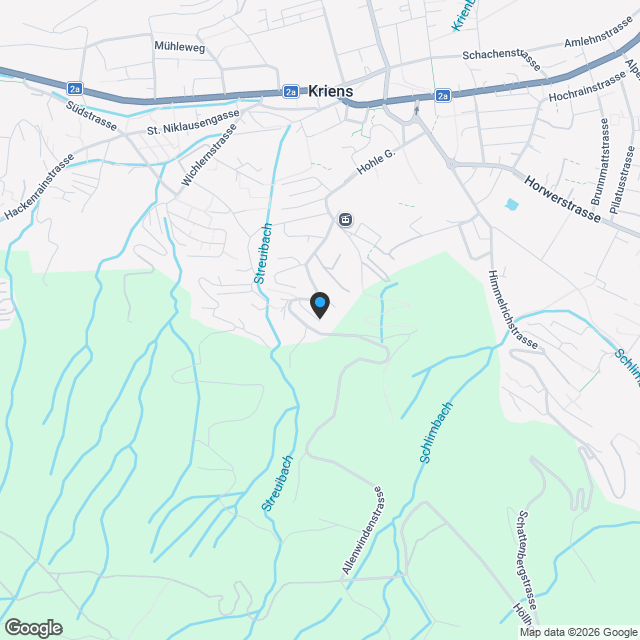 Exklusive Doppelhaushälfte mit Fernsicht in Kriens - Karte