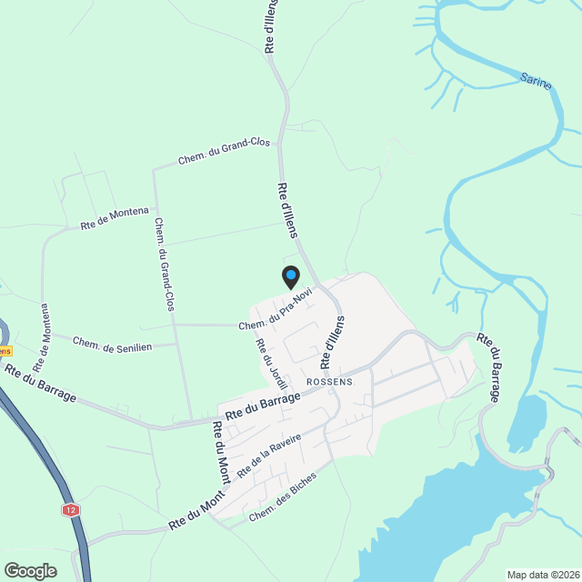 Une adresse d'exception à Rossens, construction de 12 appartements - Karte