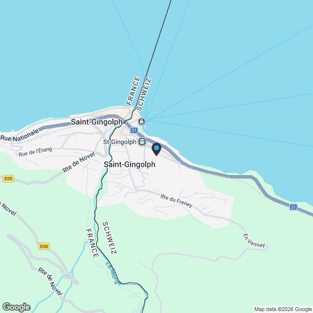 RARE : Villa mitoyenne de 5,5 pcs neuve avec vue sur le lac Léman ! - Karte