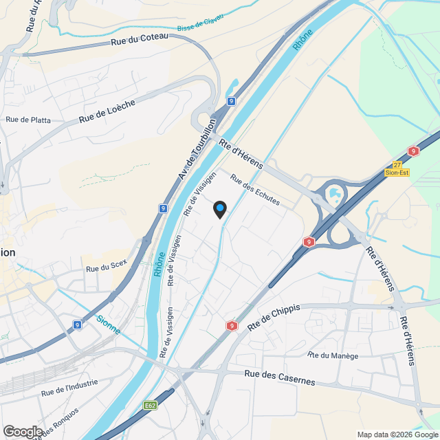 SION Appartement 4,5 pces d'exception 128 m2 + balcon 45 m2 - Karte