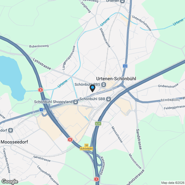 NEUBAU Viermoos - Wohnen an bester Zentrumslage von Urtenen-Schönbühl - Karte