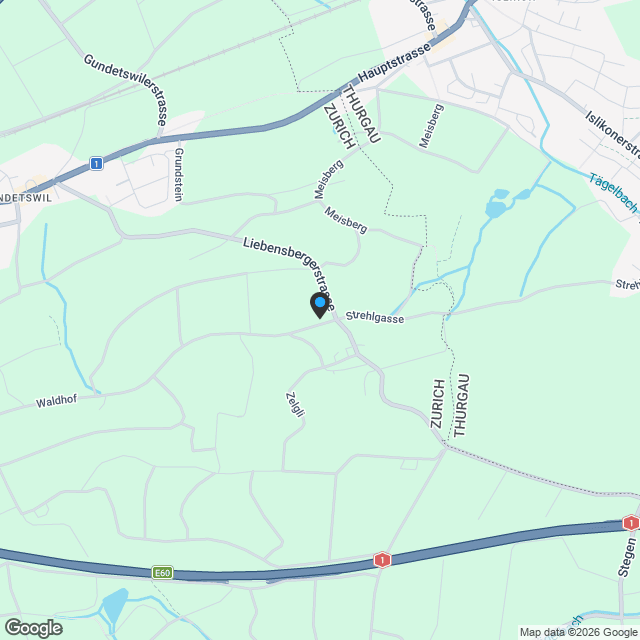 Neubau: 2.5-Zimmer-Loftwohnung (DG, Nr. 7) im ländlichen Liebensberg (Gemeinde Wiesendangen) - Karte