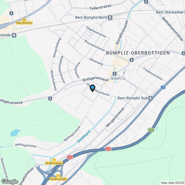 Neubau von zwei exklusiven, freistehenden 5.5-Zimmer-Einfamilienhäusern in familienfreundlichen, ruhigen und zentrumnahen Quartier - Karte