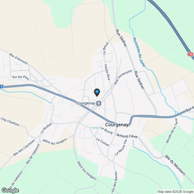 Nouvelle maison dans un quartier résidentiel à Courgenay - Karte