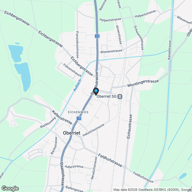 4.5-Zimmer-Wohnung mit Balkon in Oberriet - Karte