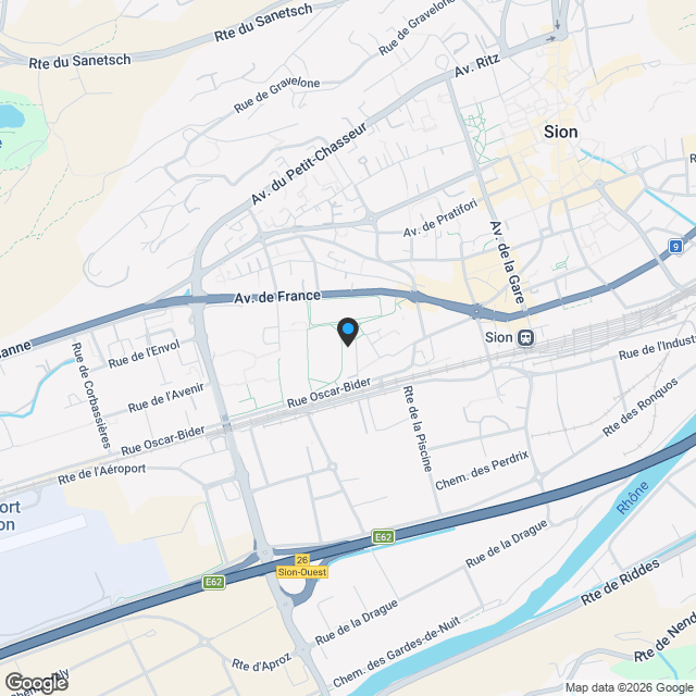 2.5 pièces avec terrasse et jardin privatif orientation plein sud (Vuisse, Savièse) - Karte