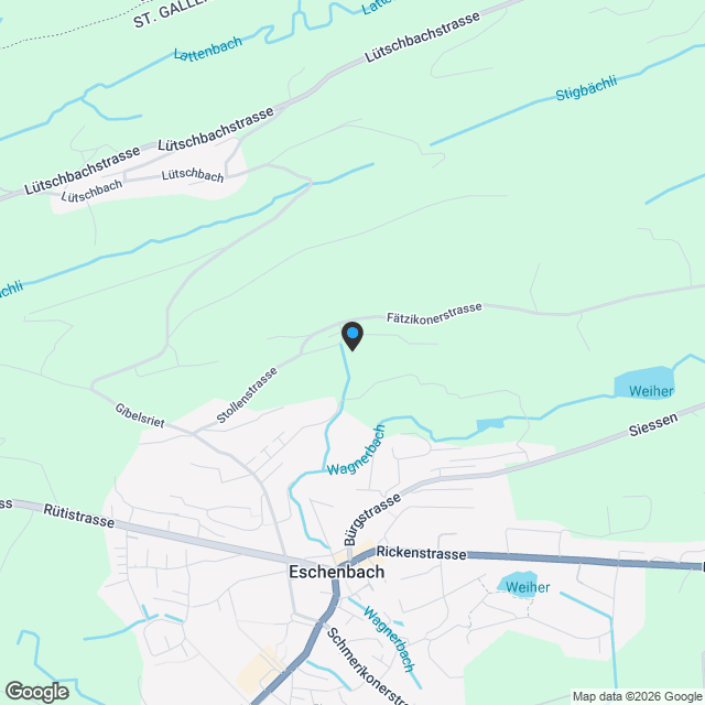 Neubauprojekt über den Dächern von Eschenbach - Karte