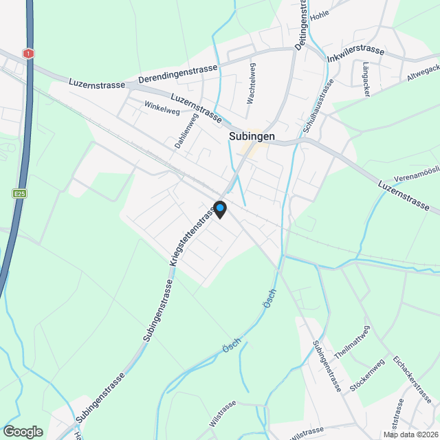 4.5 bis 6.5 Zimmer - Wohnung  1.Obergeschoss - Karte