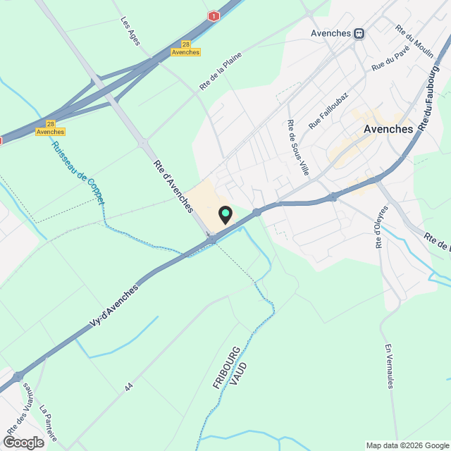 Magnifique attique meublé de 2,5 pièces avec terrasse de 65 m² à Avenches - Karte