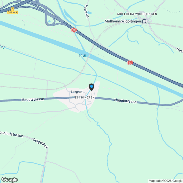 Neubau Wohnhaus "am Tobelbach" in Eschikofen - Karte