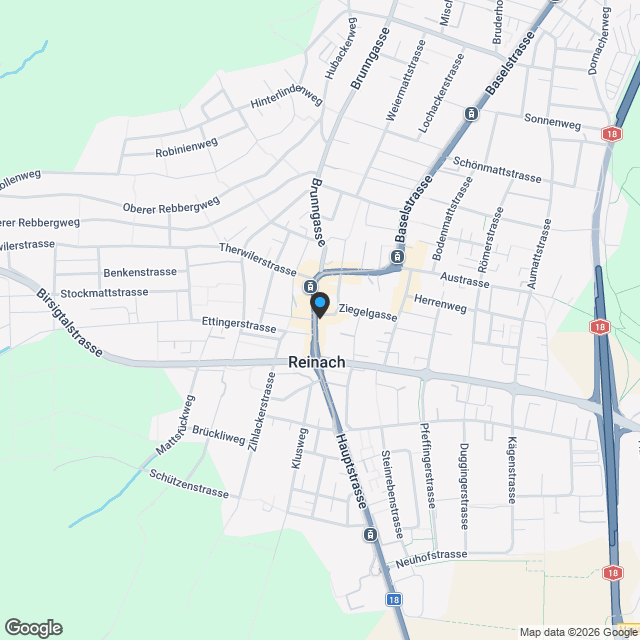 Ihr Rückzugsort im Herzen von Reinach: Maisonette mit eigenem Garten Kopie - Karte