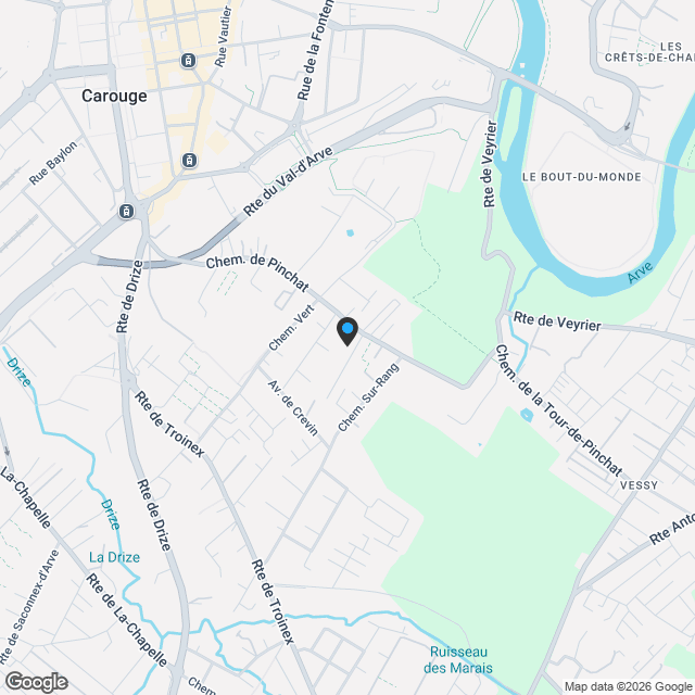 Projet d'exception de 8 pièces sur le plateau de Pinchat - Karte