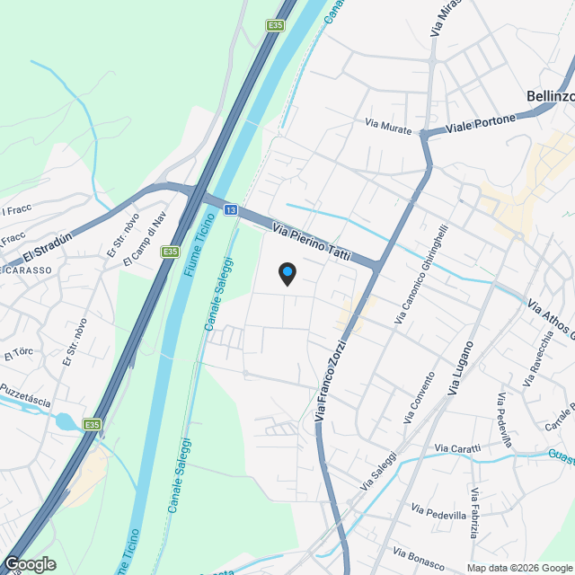 Moderno attico da 5.5 locali nel cuore di Bellinzona - Karte
