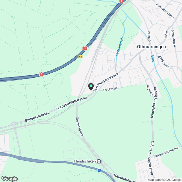 Erstbezug: Moderne 2.5 Zimmer Neubauwohnung an der Lenzburgerstrasse 76 in Othmarsingen - Karte