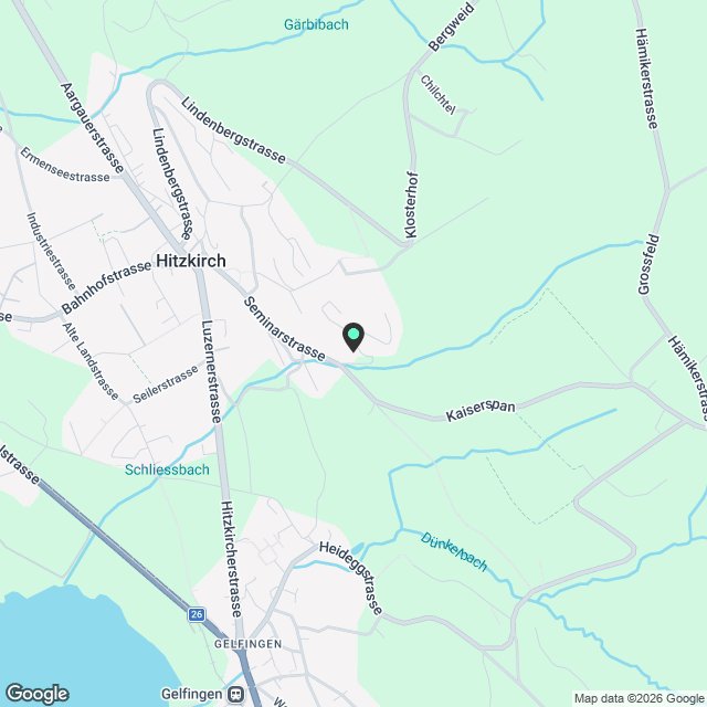 Moderne Terrassenwohnung und Garage in Hitzkirch - Karte