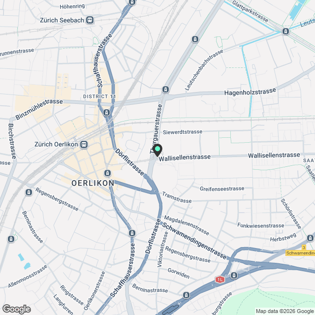 VIKTORIA8050 – Moderne Neubauwohnungen in Zürich-Oerlikon - Karte