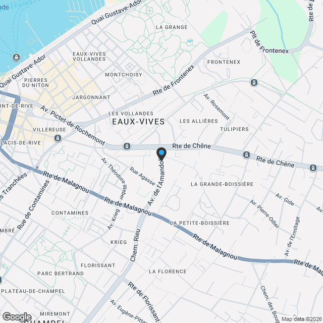 Eaux-Vives, Beau projet de 4 appartements avec jardin - Karte