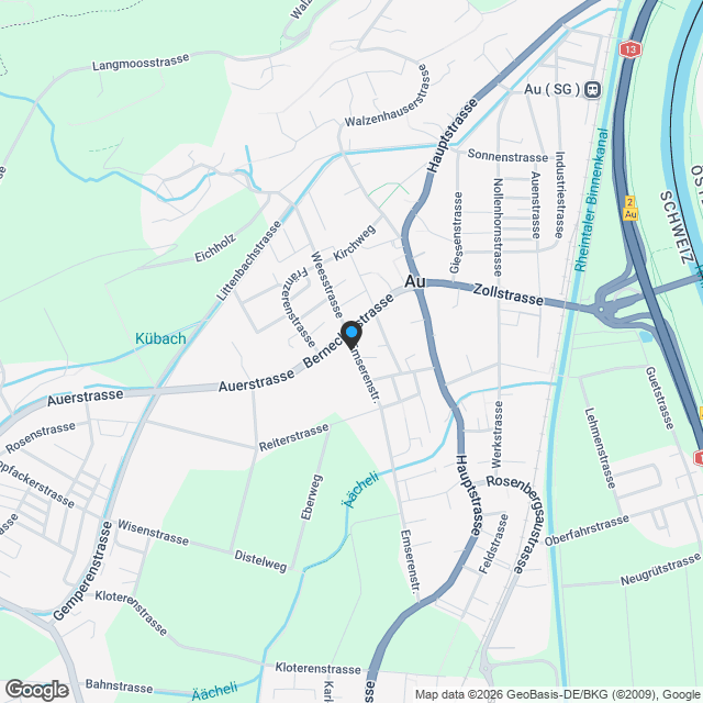 Wohnen mit Blick auf die Reben von Berneck - Überbauung Emseren, Au - Karte