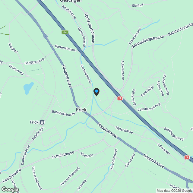 Modern & Ruhig  4.5-Zimmer-Wohnung mit Bachlage in Frick - Karte