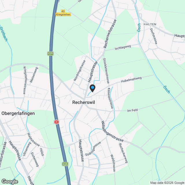Bijou am Dorfbach: 6.5-Zimmer Einfamilienhaus zentral in Recherswil - Karte