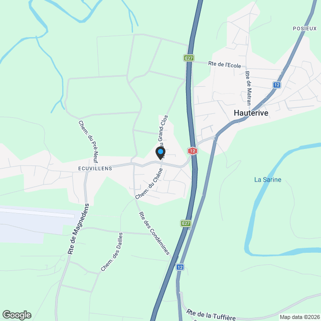 Promotion à Ecuvillens - Karte