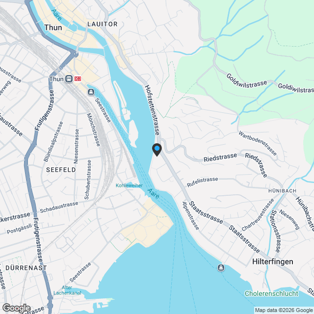 Exklusive Lage am Aarequai in Thun - Neue Dachwohnung - Karte