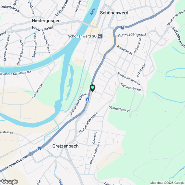 Wohnen im Grünen: Moderne 3.5-Zimmer-Neubau-Wohnung mit Balkon in Schönenwerd - Karte