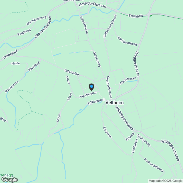 Modernes 5.5-Zimmer-Einfamilienhaus mit Garten und Garage in Veltheim AG - Karte