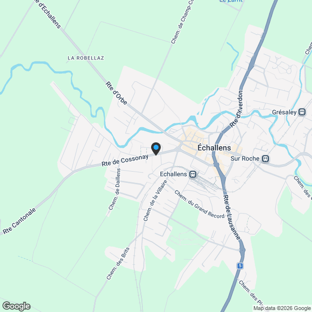 Appart. neuf de 2.5 pces - centre d'Echallens - idéal pour rendement - Karte