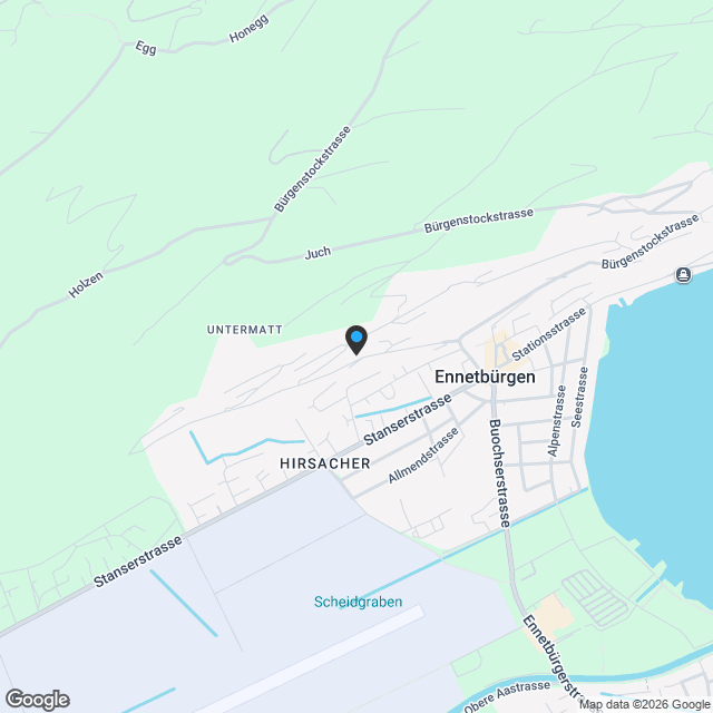 3.5 und 4.5 Zimmer Terrassenwohnungen in Ennetbürgen - Karte