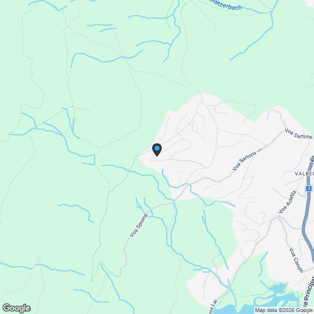 Valbella: Ferienhaus mit Ski-in/Ski-out und Blick auf den Heidsee - Karte