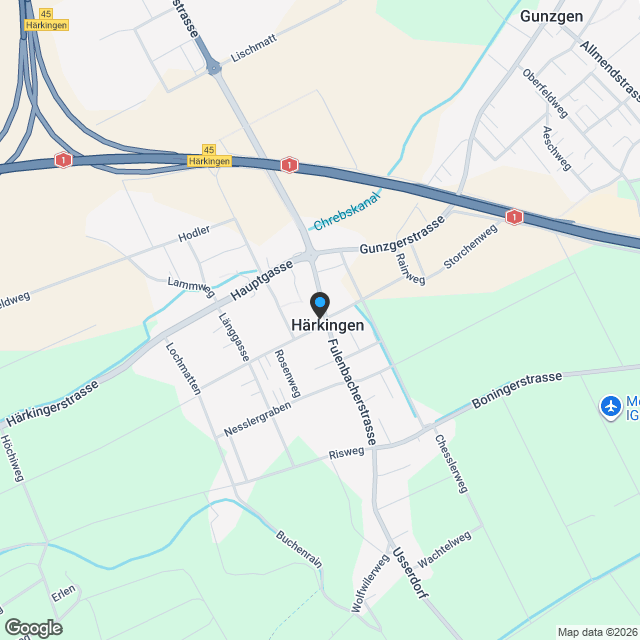 Modernes 5.5-Zimmer-Reihenhaus in Härkingen - Karte