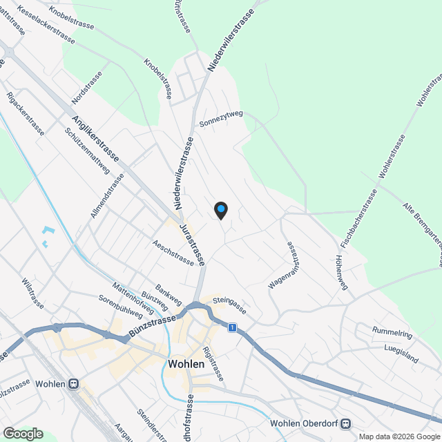 Neubauprojekt mit Weitblick in die Berge 5 ½ Zi-DEFHs (B) in Wohlen - Karte