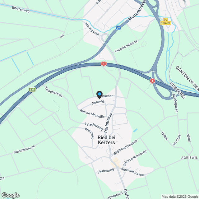 Ihr neues Zuhause in Ried b. Kerzers - Freistehendes Einfamilienhaus - Karte